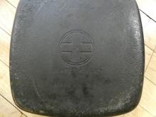 FIVE CAST IRON FRYING PANS