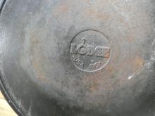 FIVE CAST IRON FRYING PANS