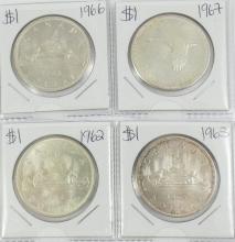 8 CANADIAN SILVER DOLLARS