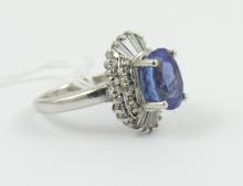 TANZANITE & DIAMOND RING