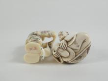 2 JAPANESE IVORY CARVINGS