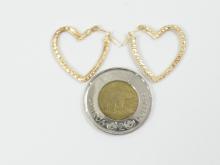 GOLD "HEART" EARRINGS