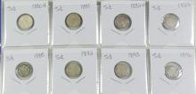 43 CANADIAN SILVER COINS