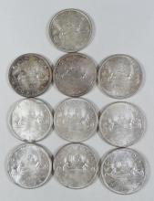 10 CANADIAN SILVER DOLLARS